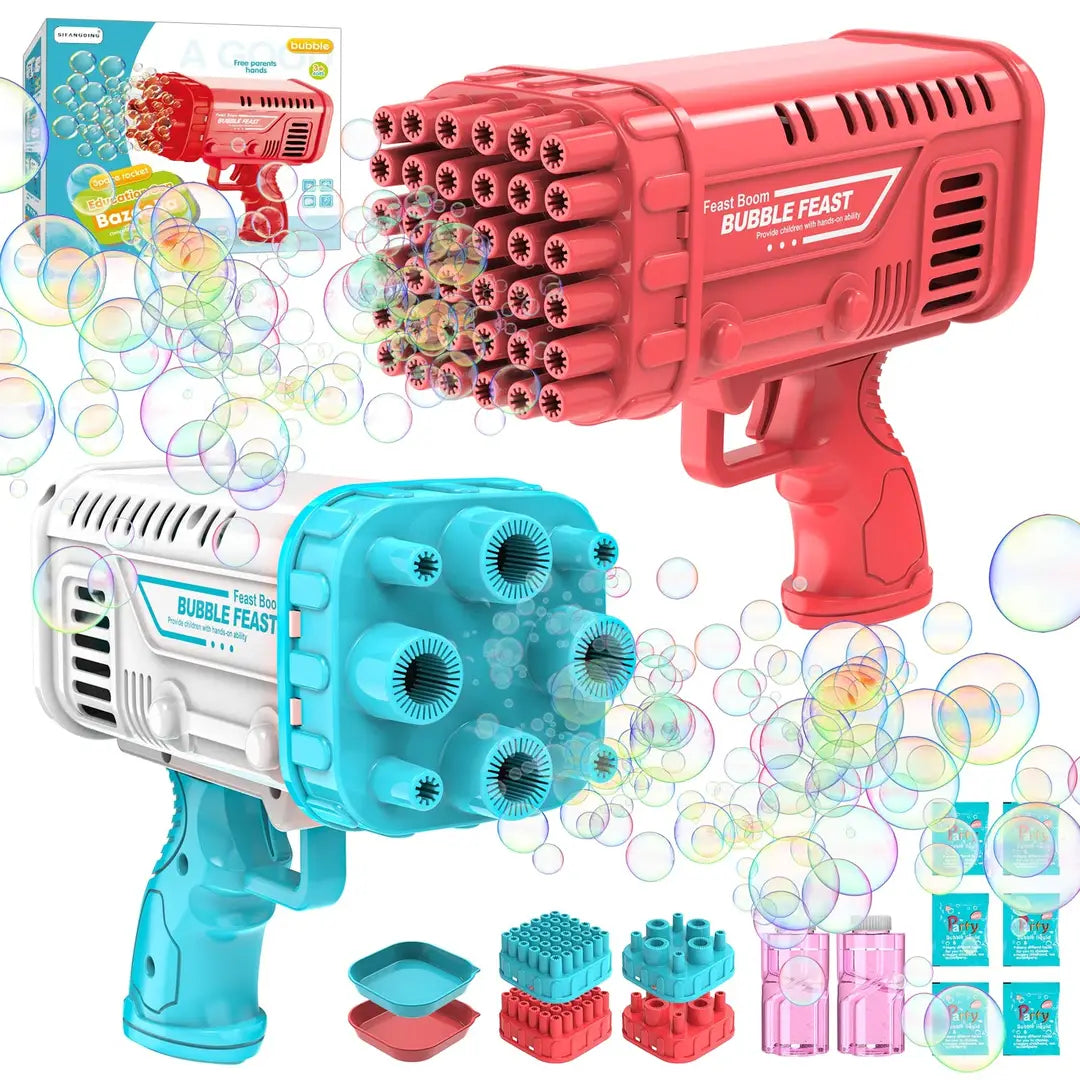 Electric Bubble Machine Toy for Kids | Automatic Bubble Maker with LED Lights | Battery Operated Bubble Blower for Outdoor Play, Birthday Parties & Family Fun