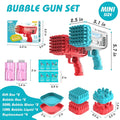 Electric Bubble Machine Toy for Kids | Automatic Bubble Maker with LED Lights | Battery Operated Bubble Blower for Outdoor Play, Birthday Parties & Family Fun