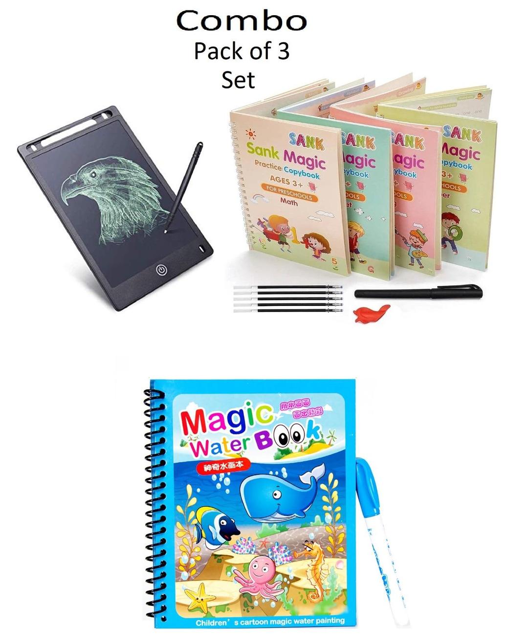 Kids Art & Craft Set with LCD Tablet & Water Book