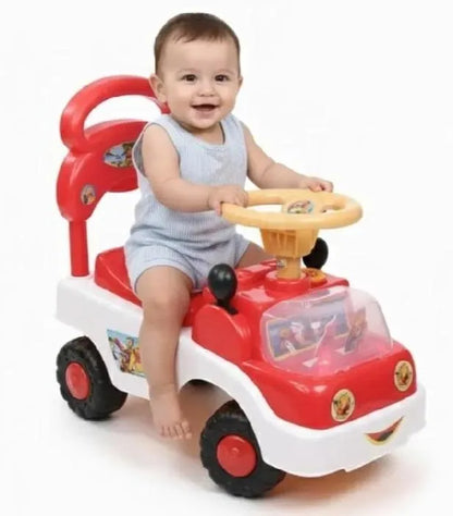 Pink Kids Riding Car with Music & Lights