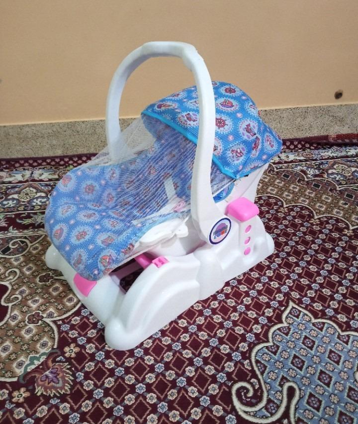3-in-1 Baby Carry Cot with Sun Cover & Storage