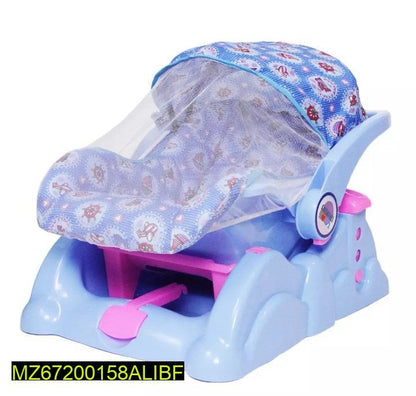 3-in-1 Baby Carry Cot with Sun Cover & Storage