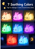 Bunny night light seven soothing color modes