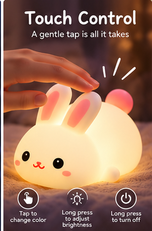 Bunny night light touch control feature