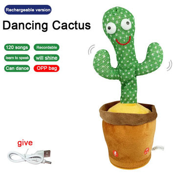 Rechargeable Dancing Talking Cactus Toy