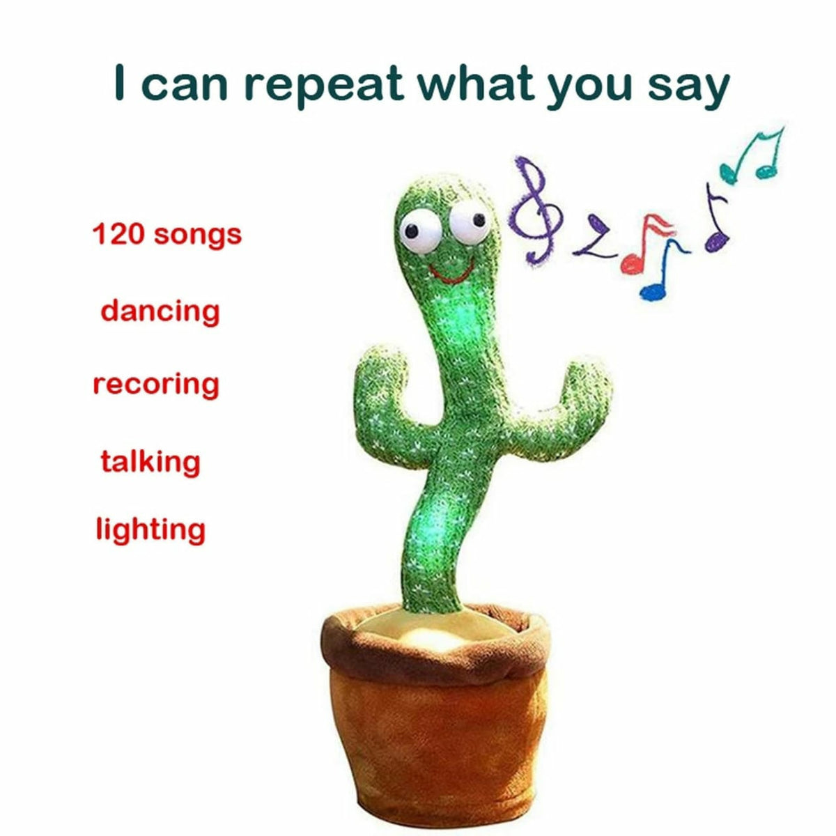 Dancing Talking Cactus Toy interactive features