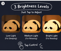 Panda Night Lamp three brightness levels and tap control