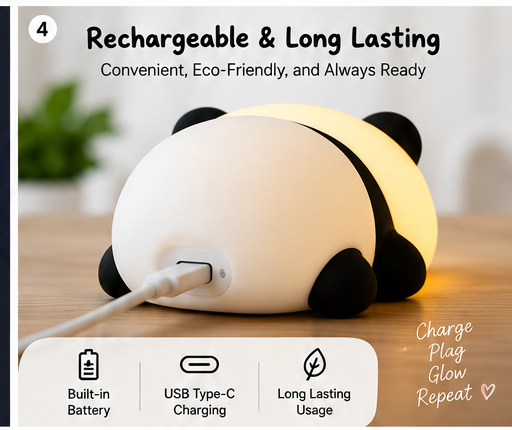 Rechargeable Panda Night Lamp charging feature