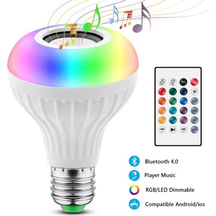 RGB LED Music Bulb with Bluetooth Speaker